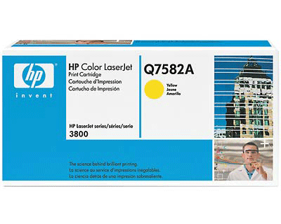 Q7582A HP CLJ CP3505<BR>3505n/3505dn 黃色原廠碳粉匣